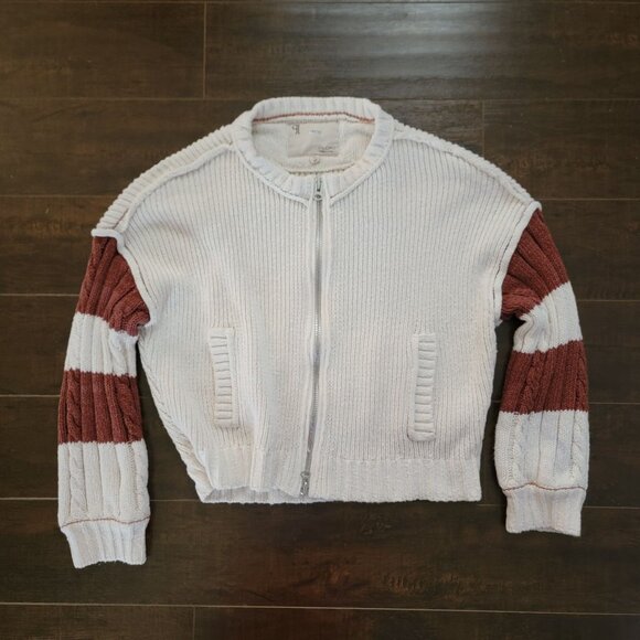 Anthropologie Pilcro Cable-Knit Icon Zip-Up Sweater Womens XS Tiger Contemporary - Picture 4 of 8